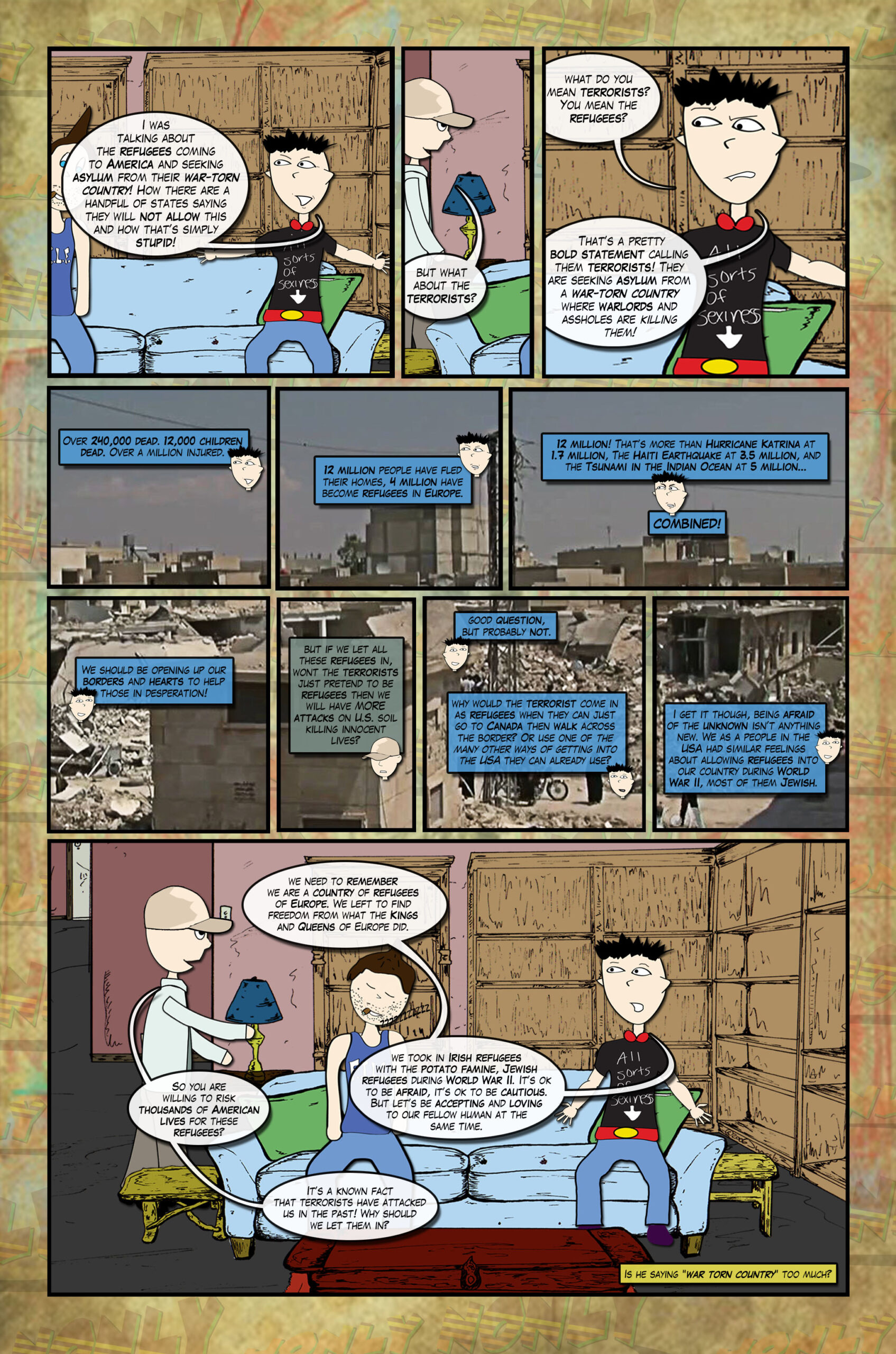 Jonly Nonly #6 Page 4 - Refugees are not terrorists