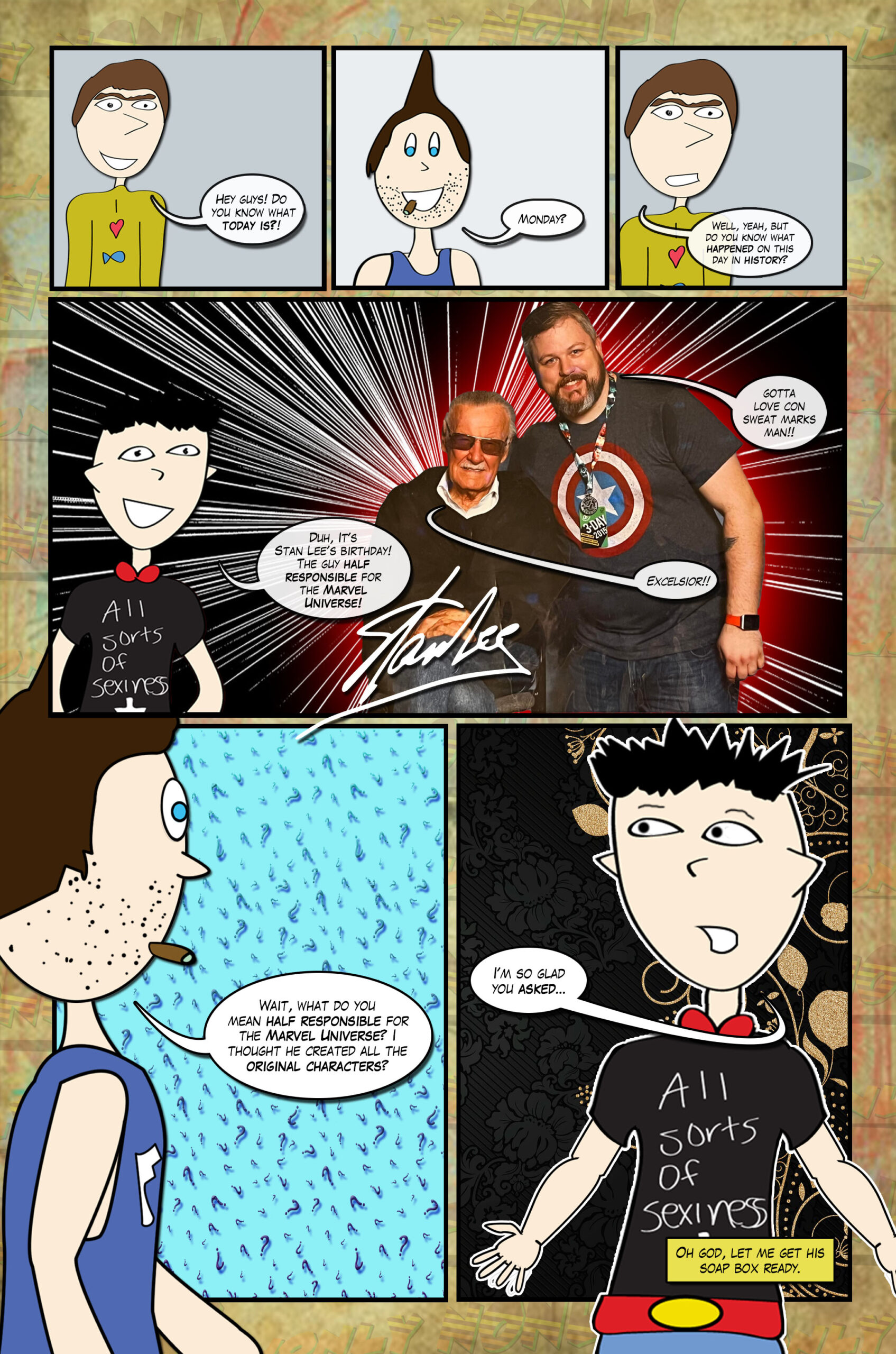 Jonly Nonly #6  Page Eleven - Jeffers and Stan Lee's birthday