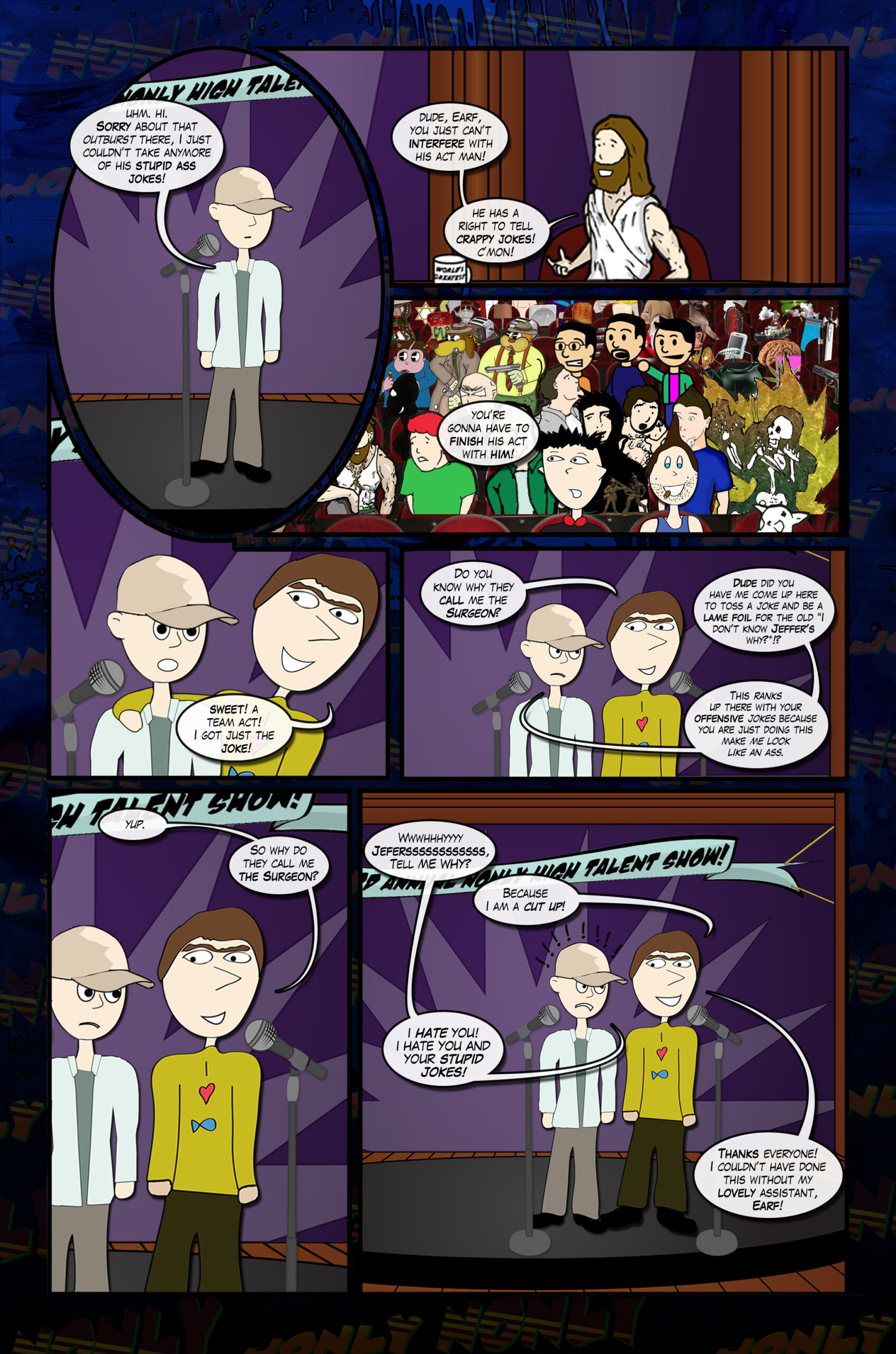 Jonly Nonly #7 Back to School Page Nineteen - Earf joins Jeffers on stage