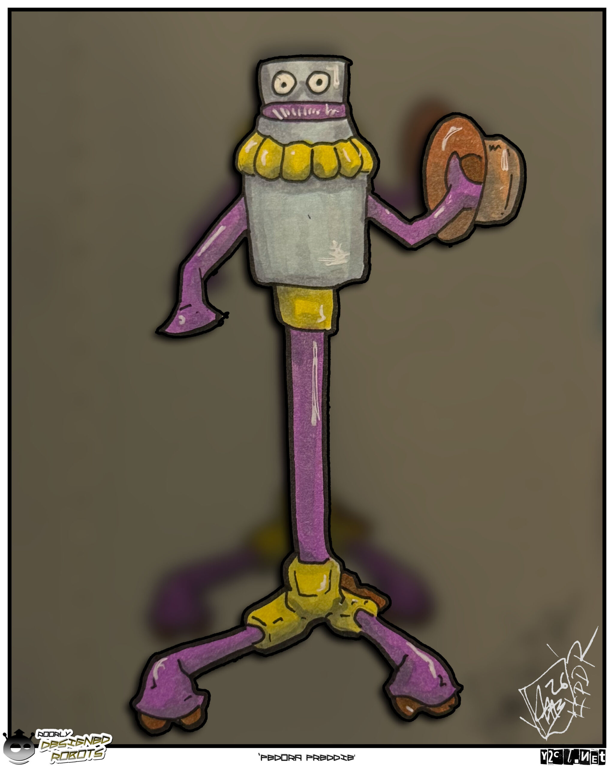 Fedora Freddie is based on a vacuum cleaner.