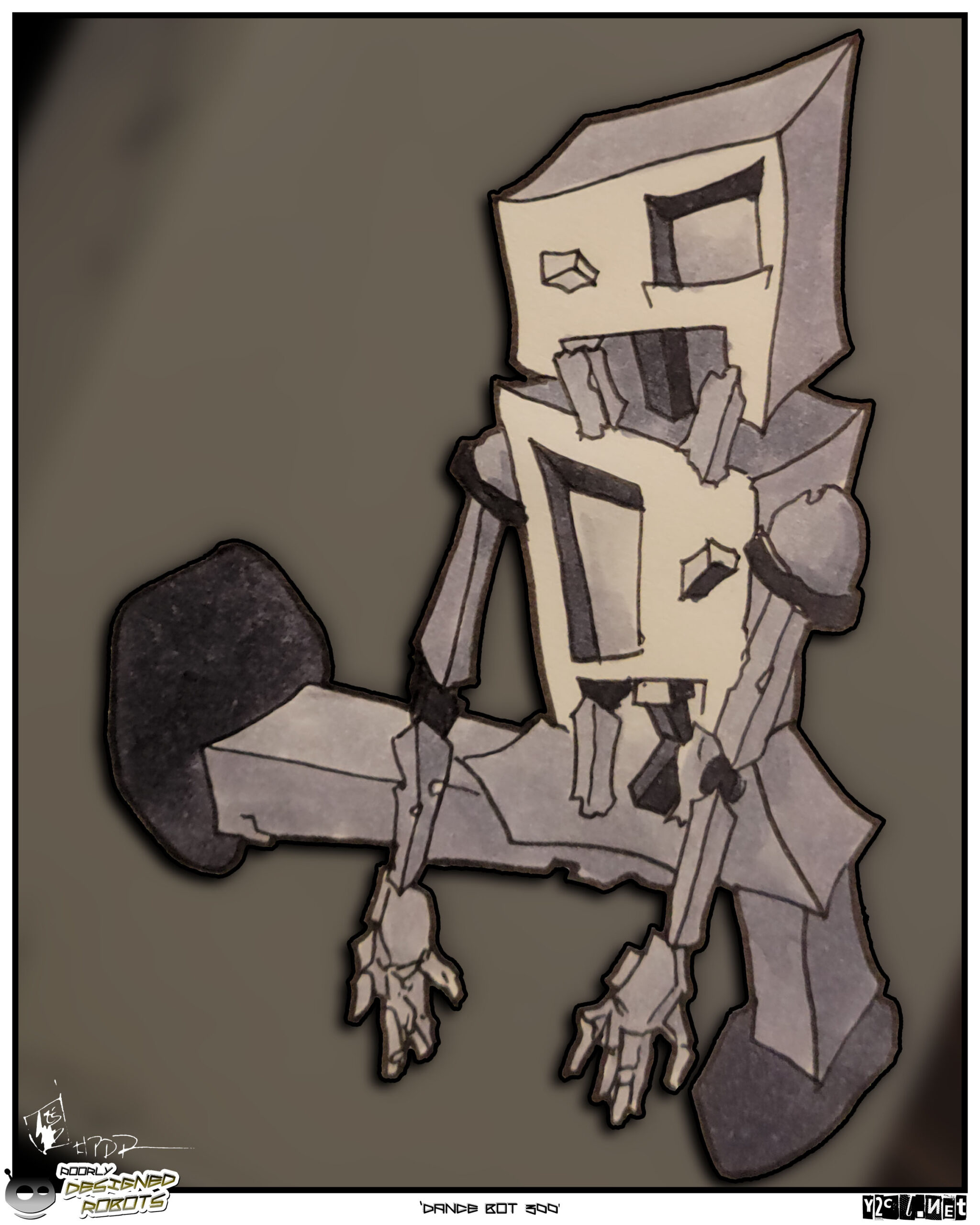 If you turn your phone/tablet/monitor sideways he becomes sad.