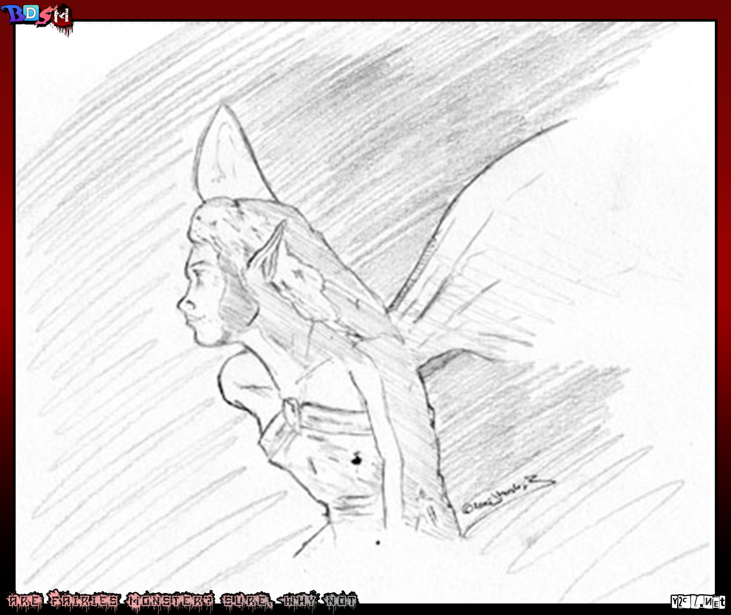 I did this at the front desk at the bowling alley I worked at. A girl asked me to draw her as a fairy. This is what I gave her. She hung it on her door. There’s more to this story but it doesn’t end well.