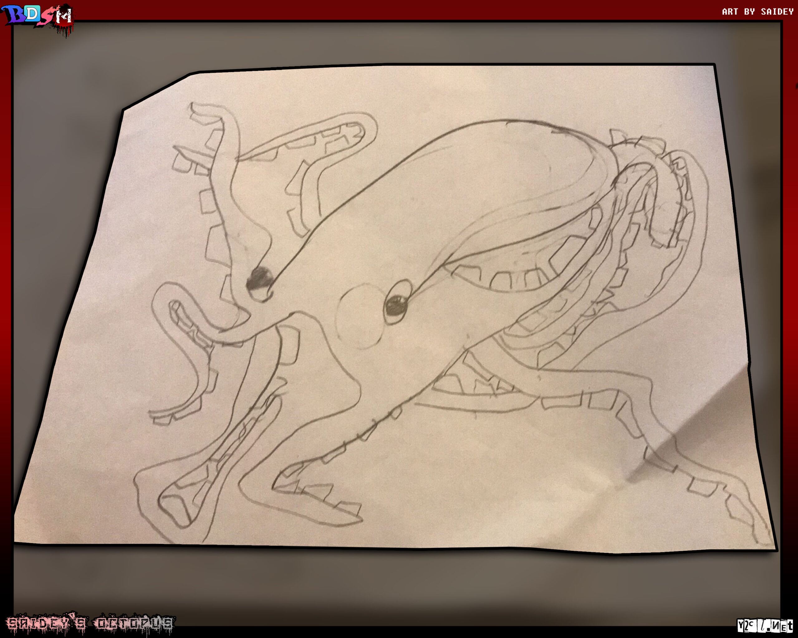 Saidey, who is technically a legal adult now, drew this when she was…8? I think. It would make a neat tattoo.