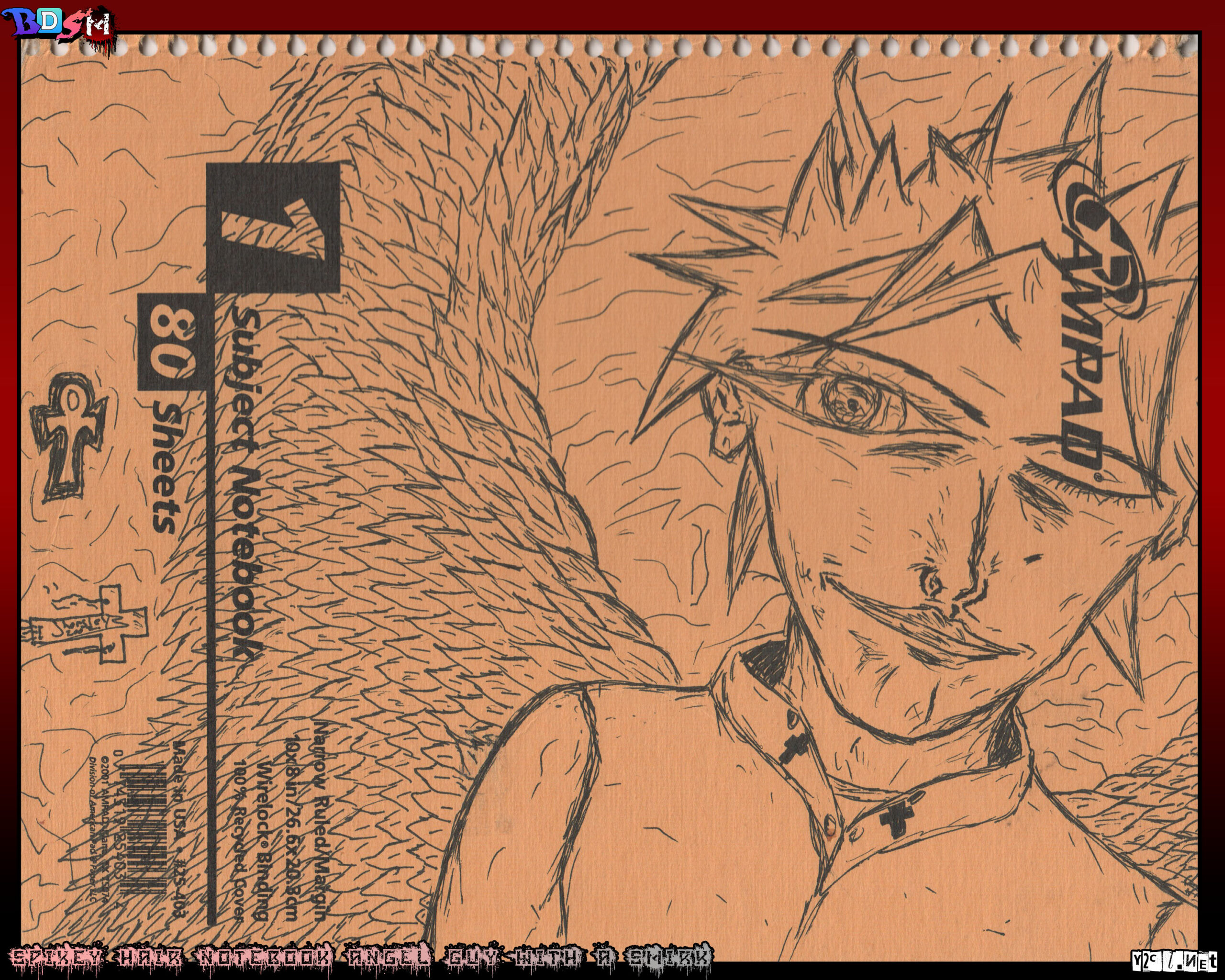 Drawn in 2002 while in college. I was really bad about just sketching over all my notes instead of paying attention. I did a larger version of this that’s I’ve never scanned in cause it’s like 20x30.