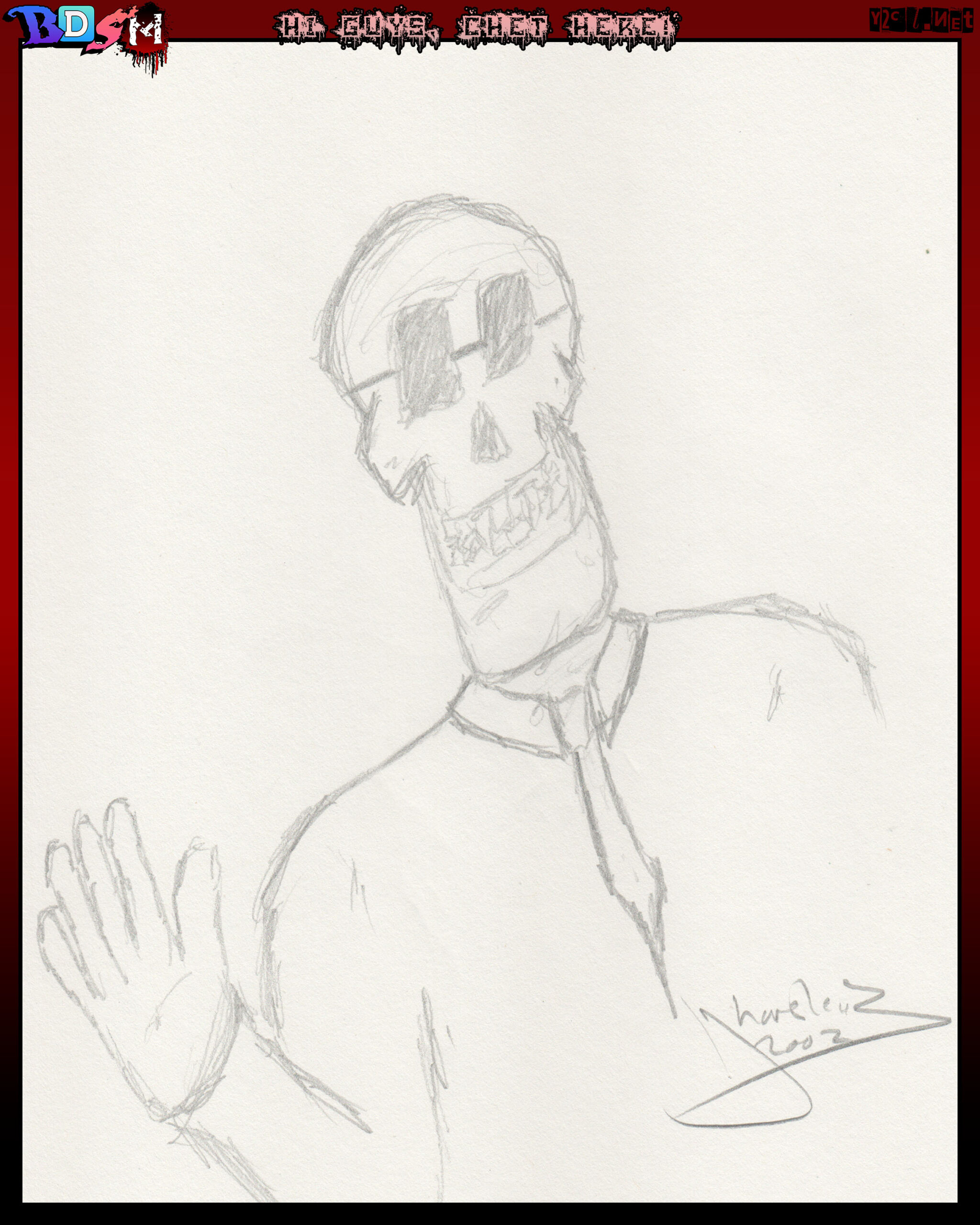 More nonsense from 2002. I think I drew this in the dark, or drunk, or something. Why else would it be so shitty?