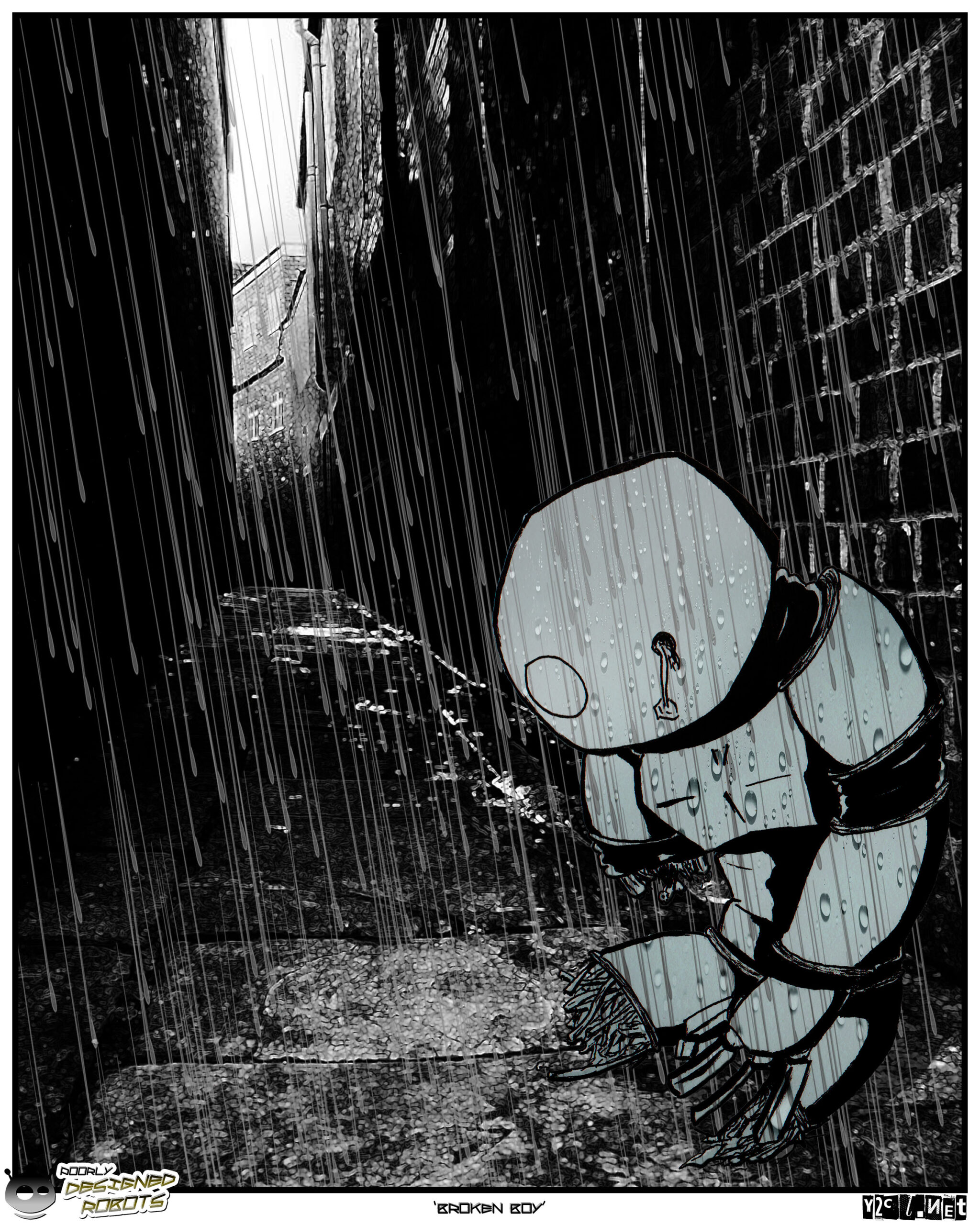 I was in a band called Broken Boy once. I made a CD cover. This is kinda that image with some new backgrounds.