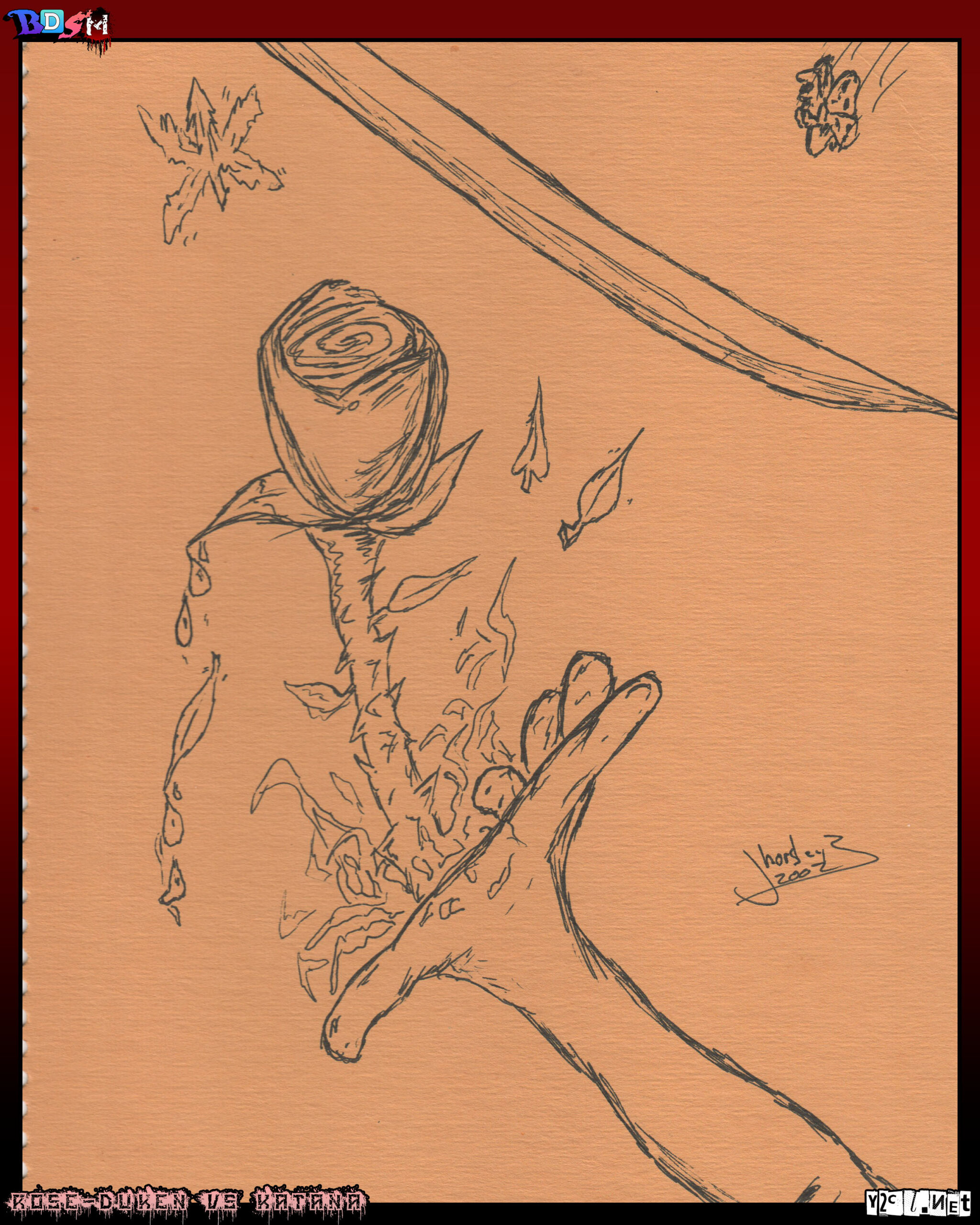 Drawn in 2002 on the back of a notebook when I was supposed to be learning about Europe or something.