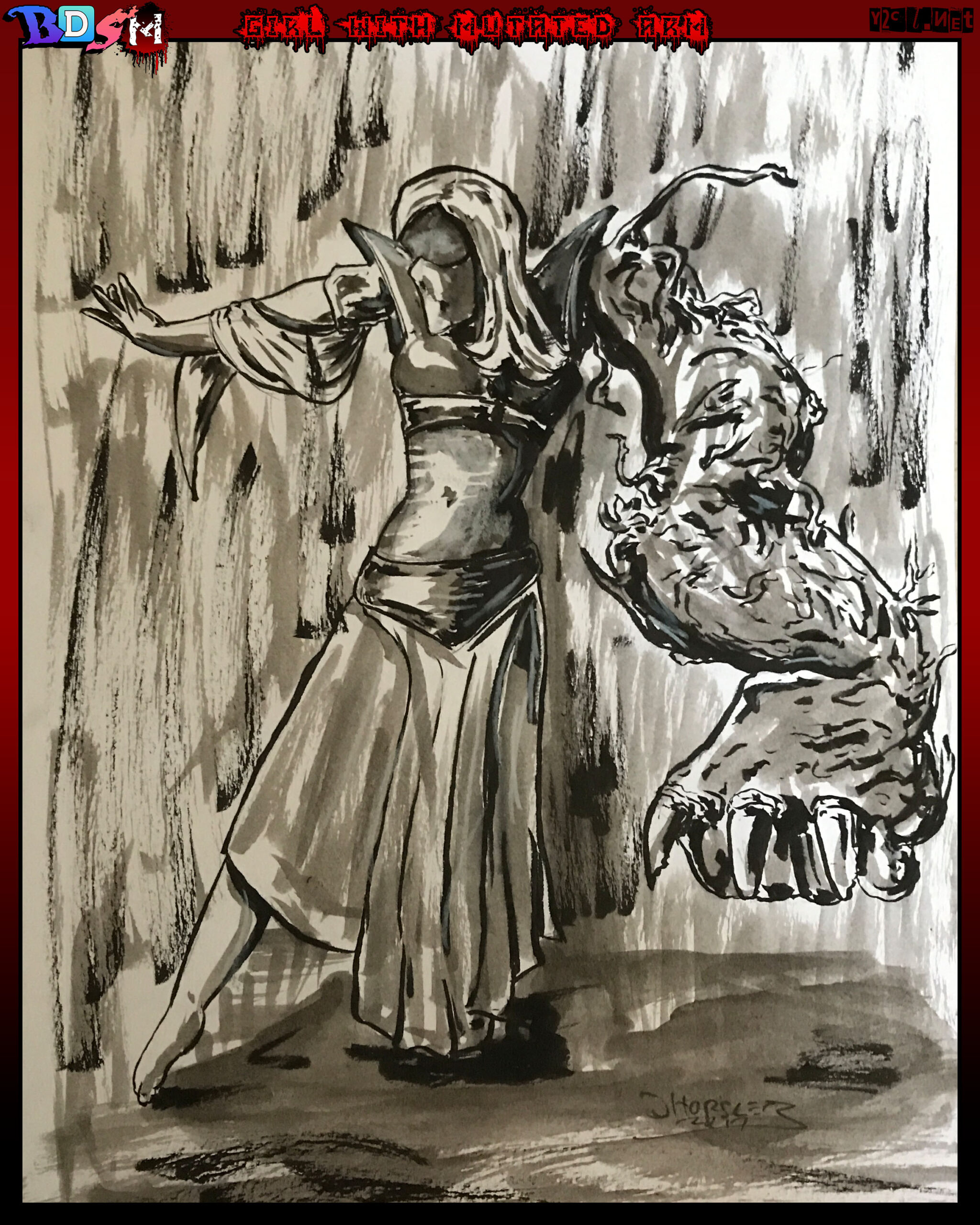I drew this in 2017 and had it on my table at a small toy show in the middle of nowhere Washington. This your girl, probably around 12 or so, kept coming to my table to look at it and talk about art. It was priced at I think $25. At the end of the show she came back with $25 and asked to buy it. Instead I gave it to her and encouraged her to keep working on her own drawings.