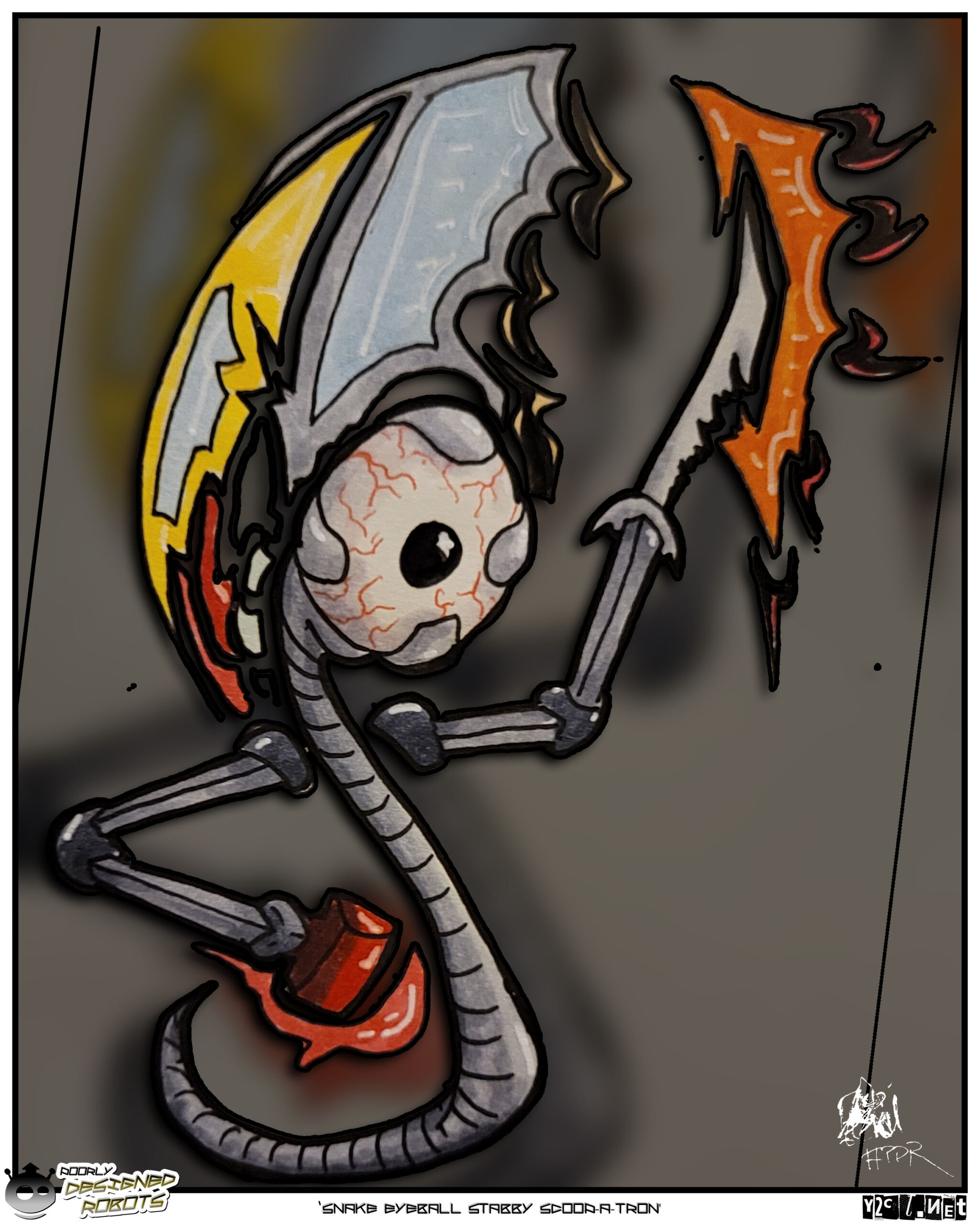 I like drawing eye balls, it&rsquo;s fun. Also, he wants to chop your veggies.