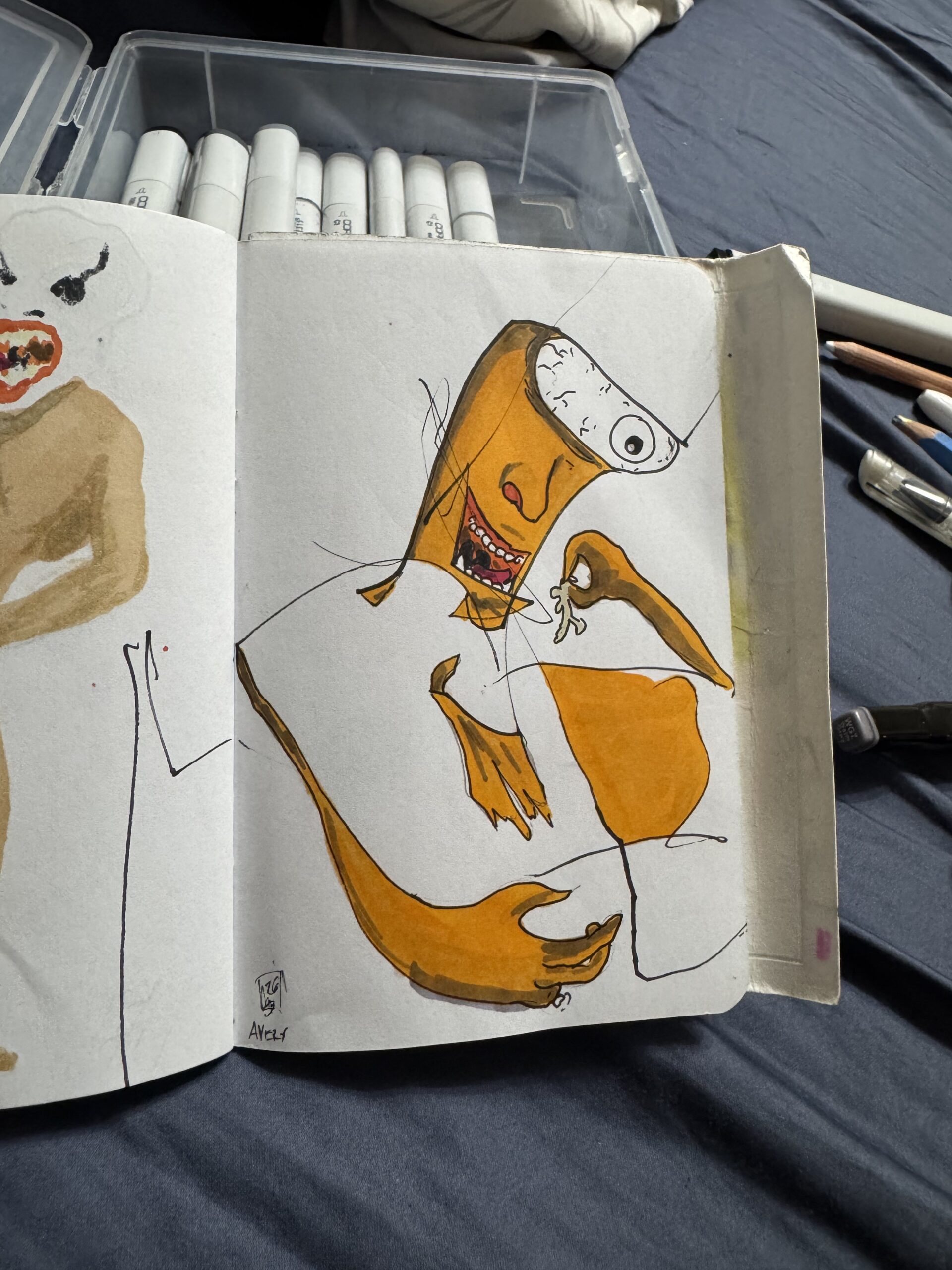 Snack time buddy — original art