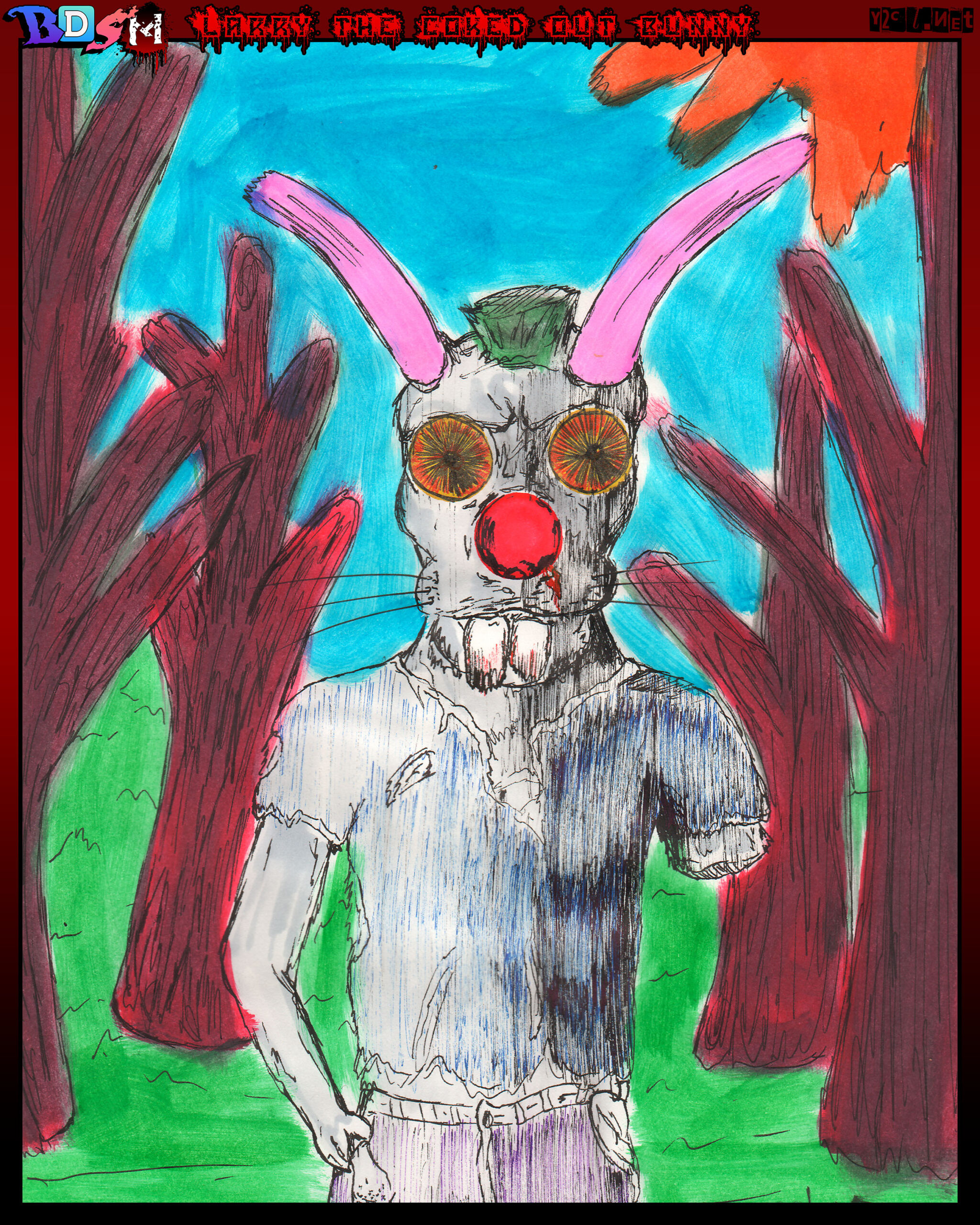 Way back in like&hellip;2002? maybe 2001 I was playing bingo with my mom and dad, like any awesome 19-20 year old would, and I took the bingo daubers and a ballpoint pen and created Larry The Coked out Bunny.