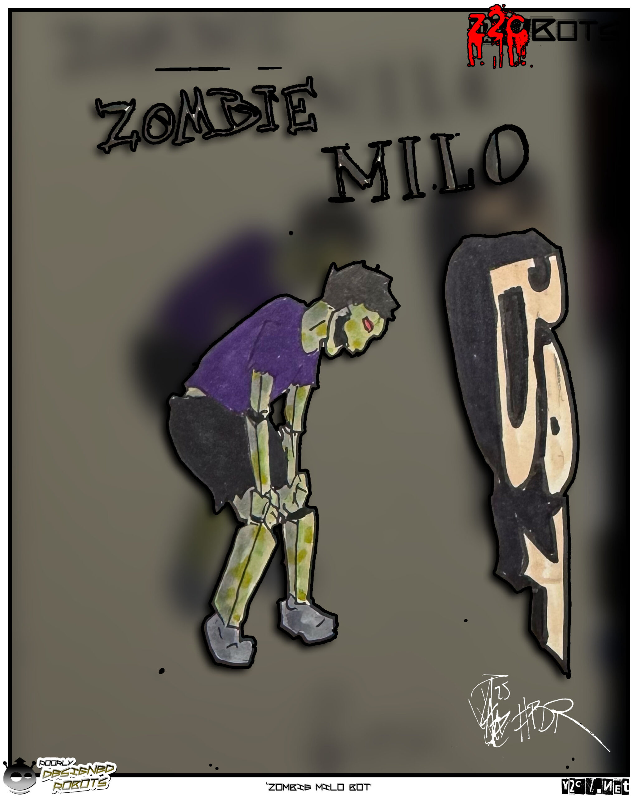 Milo is out of breath. What? Zombies and robots don&rsquo;t breath? Tell that to Milo.
