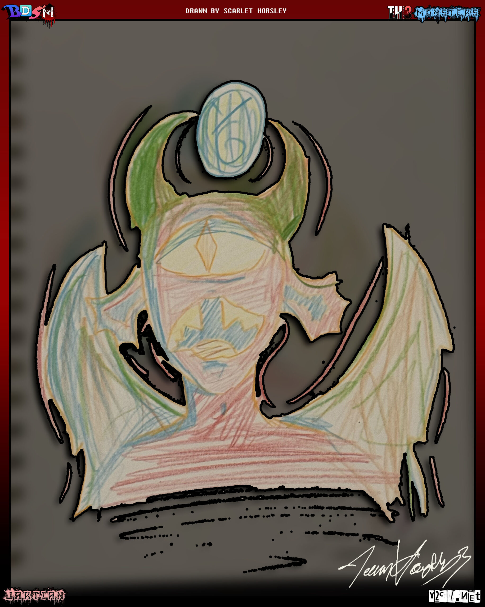 Scarlet drew this while playing with colored pencils. She&rsquo;s been doing some pretty impressive work.