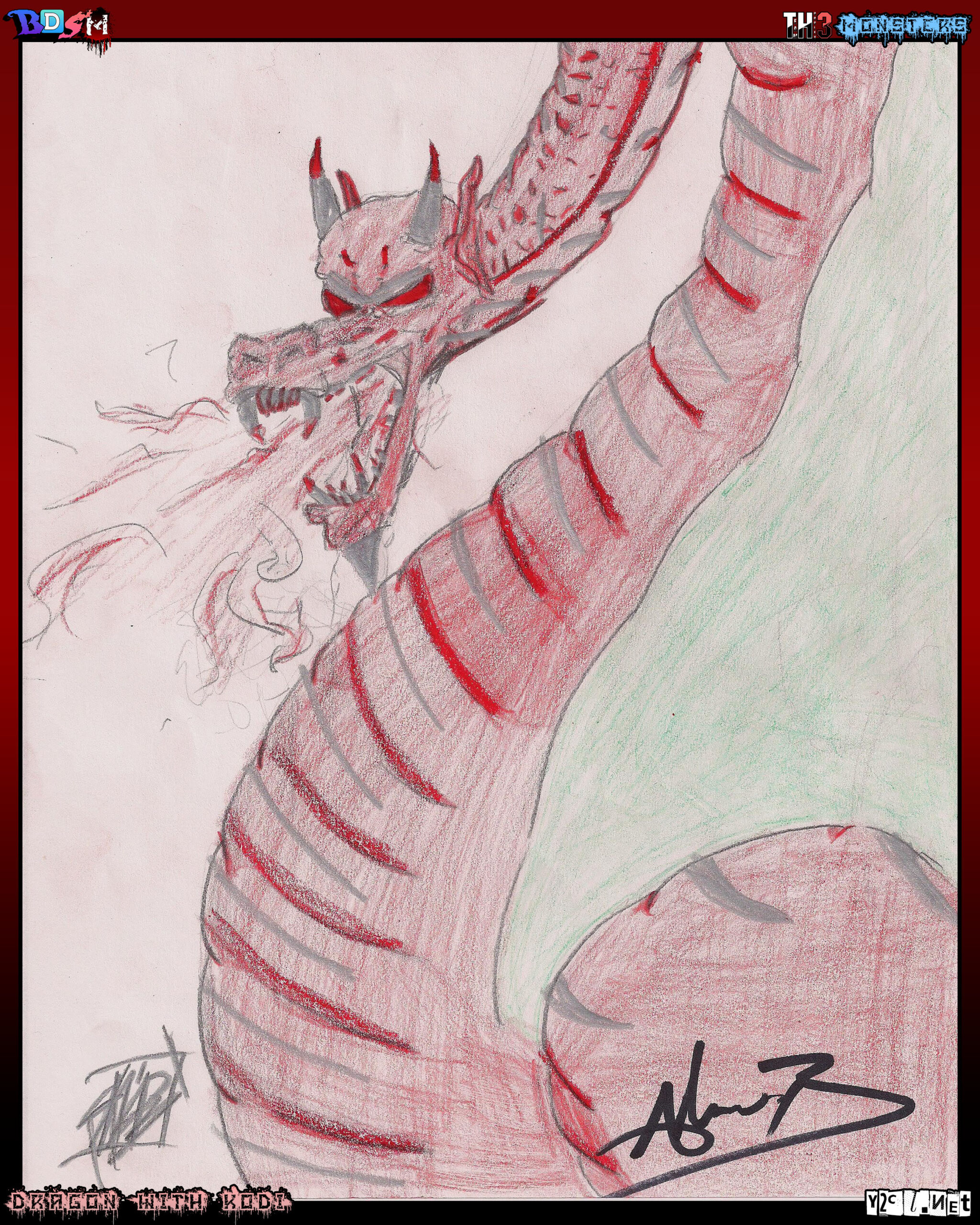 You've probably picked up on the fact that I love to do art with my kids. 
This was with my eldest son Kodi when he was...11. He wanted me to draw a dragon so he could color it.  You've probably picked up on the fact that I love to do art with my kids. 
This was with my eldest son Kodi when he was...11. He wanted me to draw a dragon so he could color it. 
