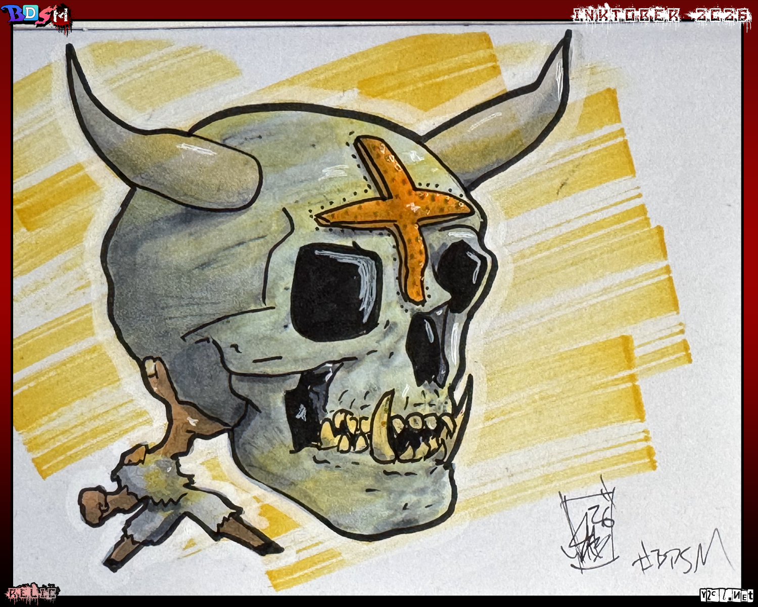Todays #inktober word is #relic. Can you say goat man found his lost head?